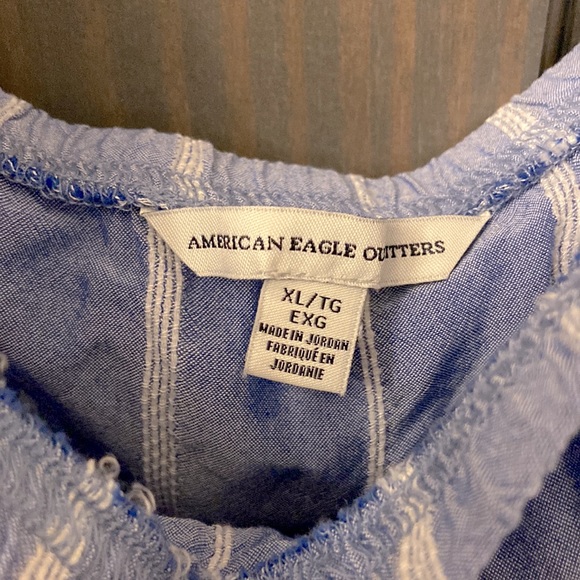 Pin Striped Blue & White American Eagle Dress - Picture 4 of 4